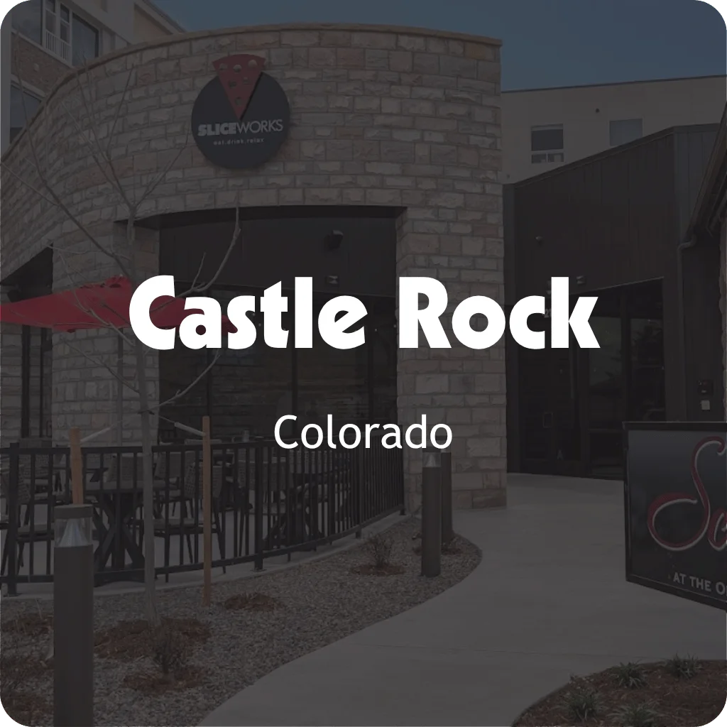 Exterior view of Castlerock restaurant with inviting ambiance.