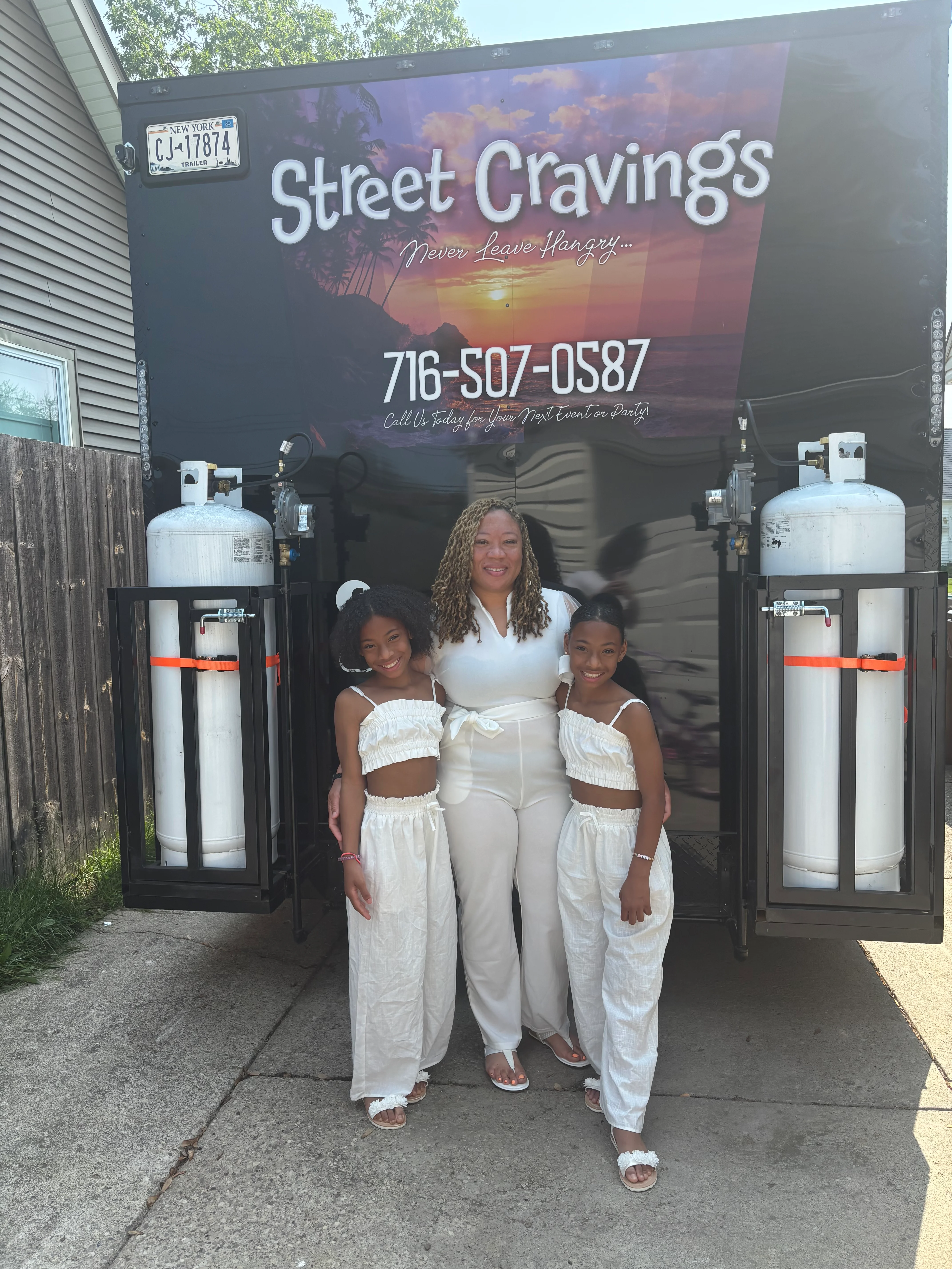 Food truck promoting Street Cravings catering services