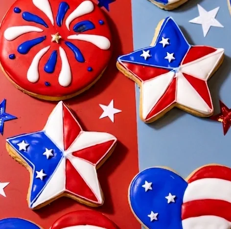 4th of July Royal Iced Cookie