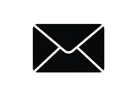 Simple black envelope icon for communication