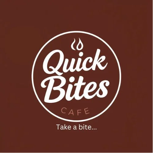 Logo of Quick Bites Cafe with a warm, inviting design