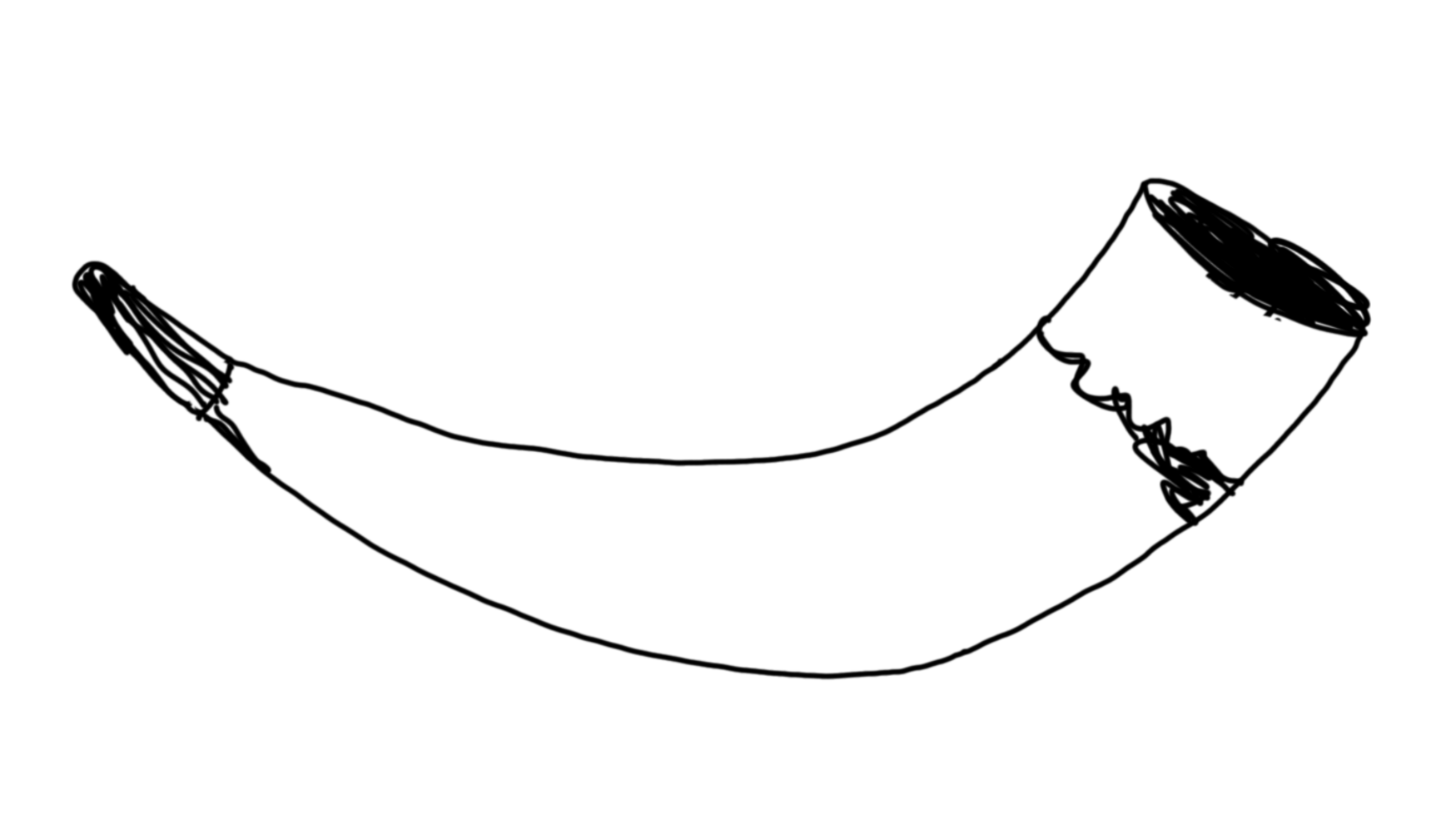 Illustration of a Georgian drinking horn (kantsi) used for supra toasts