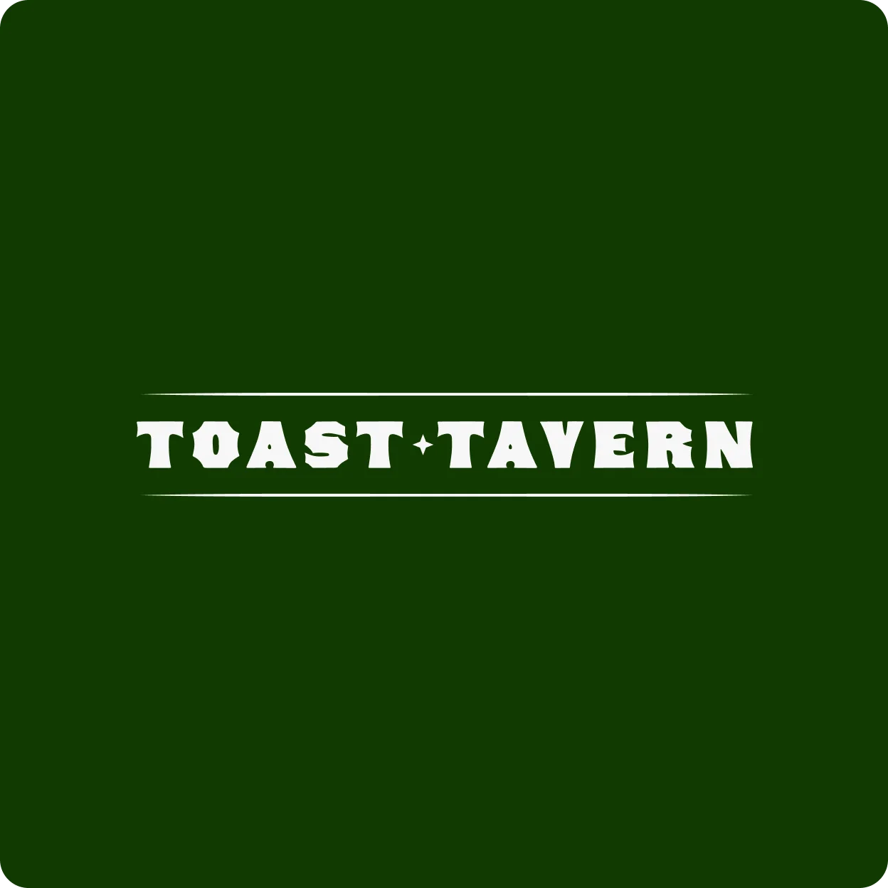 Logo of Toast Tavern on a green background