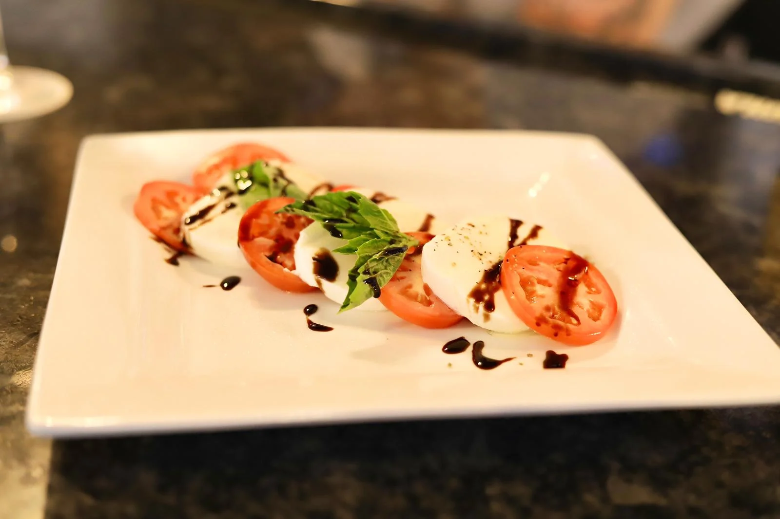 Caprese salad with fresh mozzarella and basil