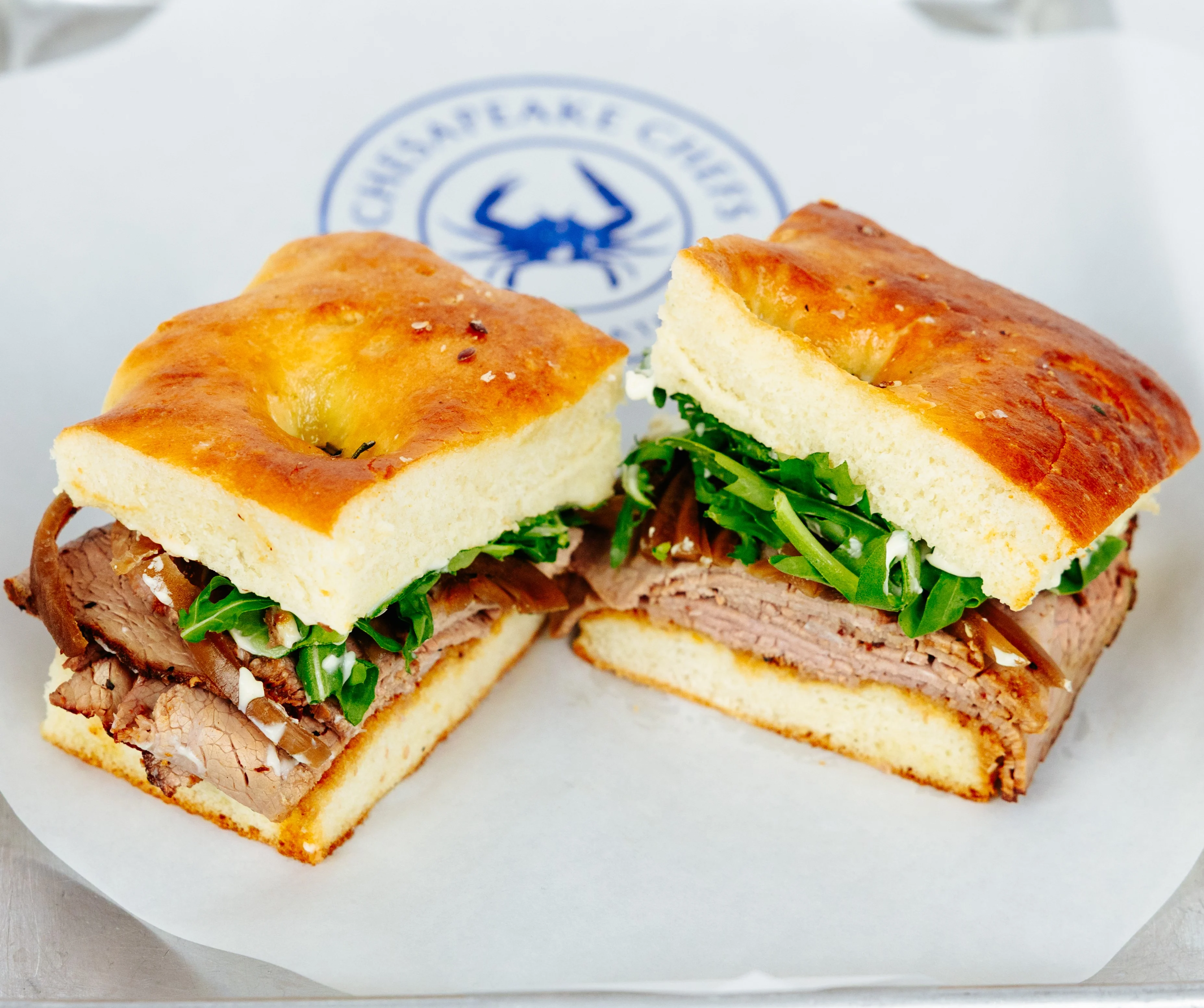 Tender brisket sandwich on fluffy bread