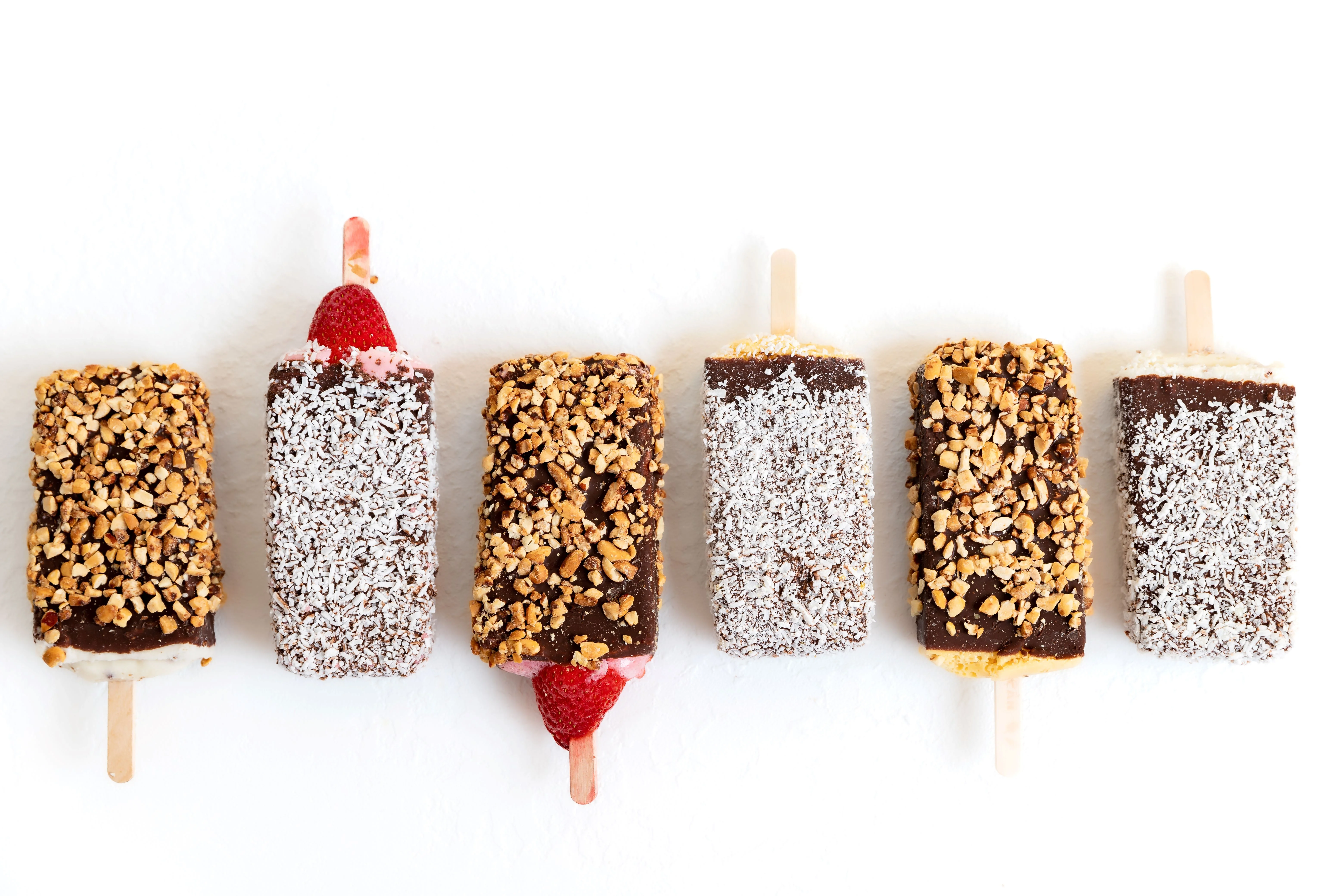 Mexican paletas with various toppings
