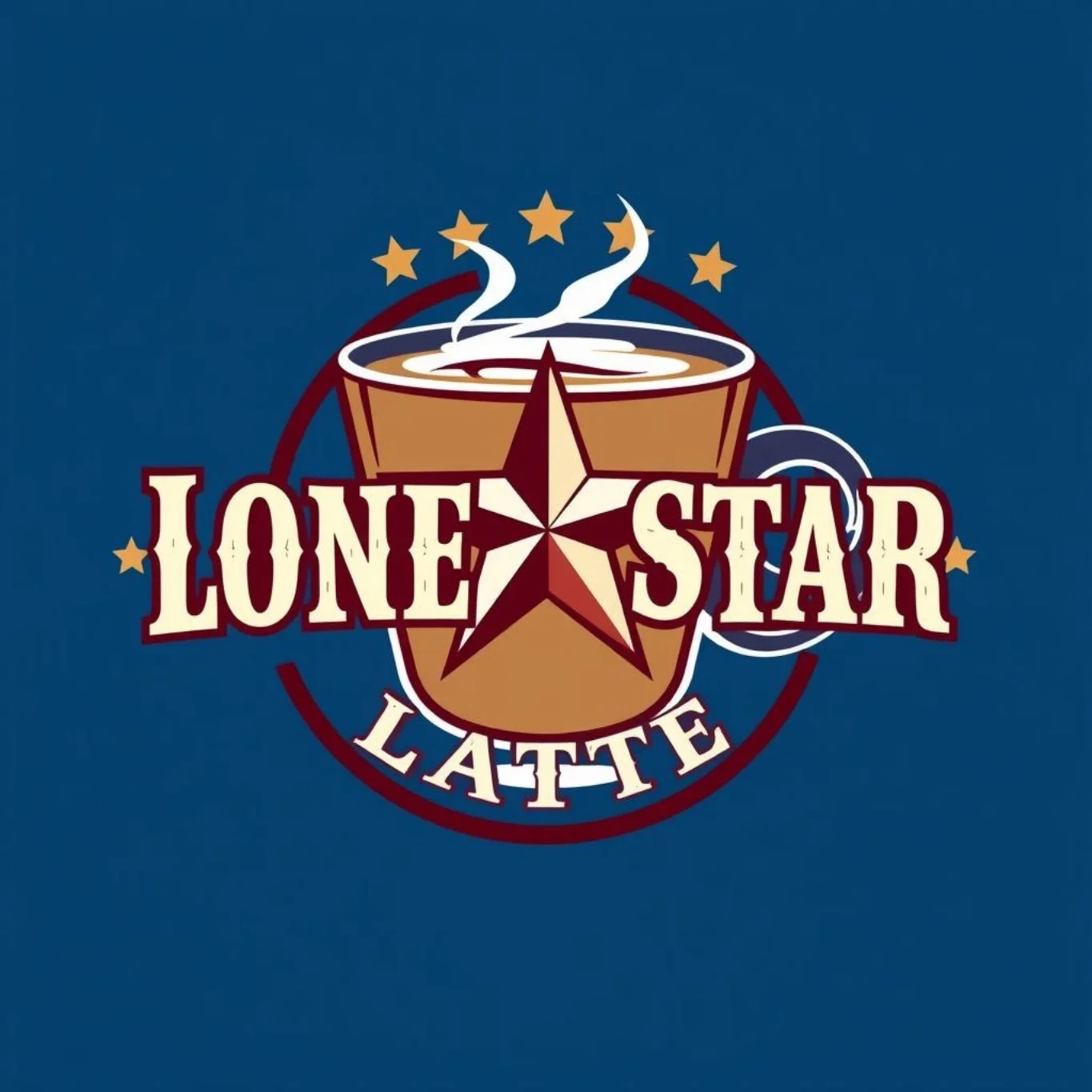 Lone Star Latte logo featuring a coffee cup and star design