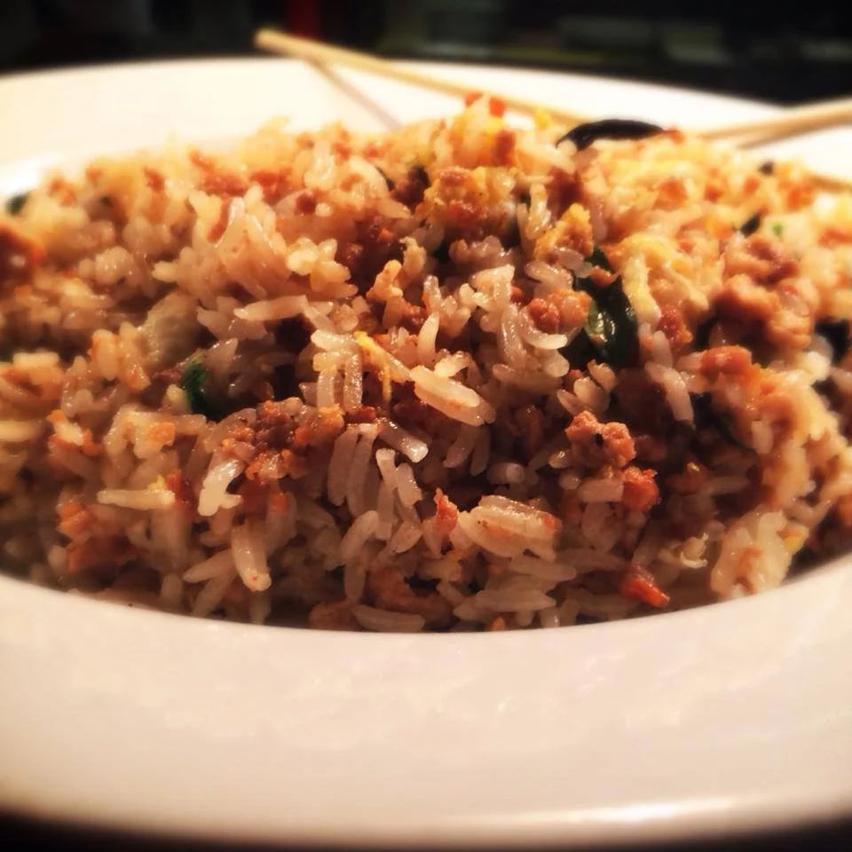 Savory Chinese fried rice with minced meat and vegetables