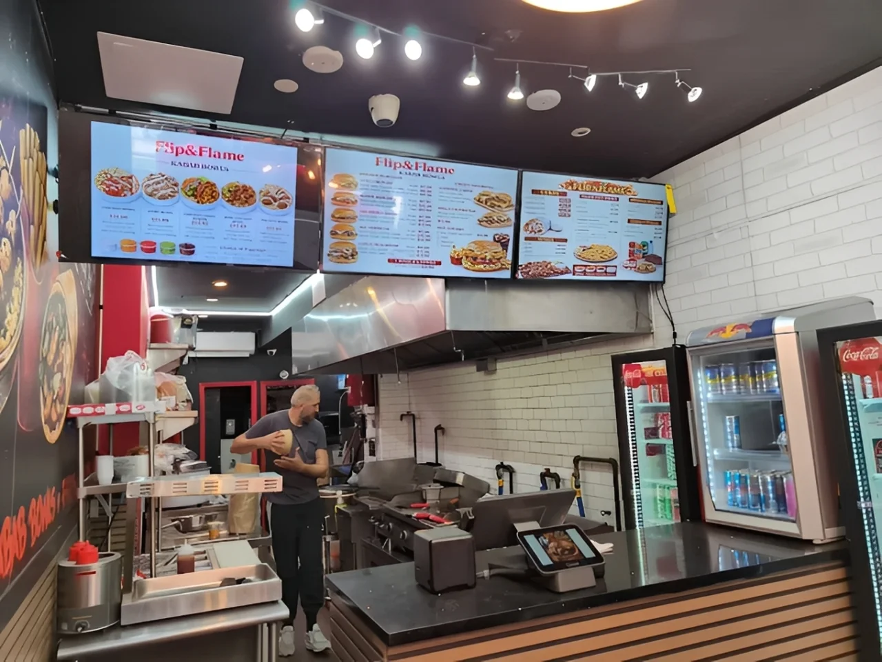 Delicious gourmet burger with fresh toppings on a wooden table