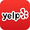Yelp logo on a vibrant red background