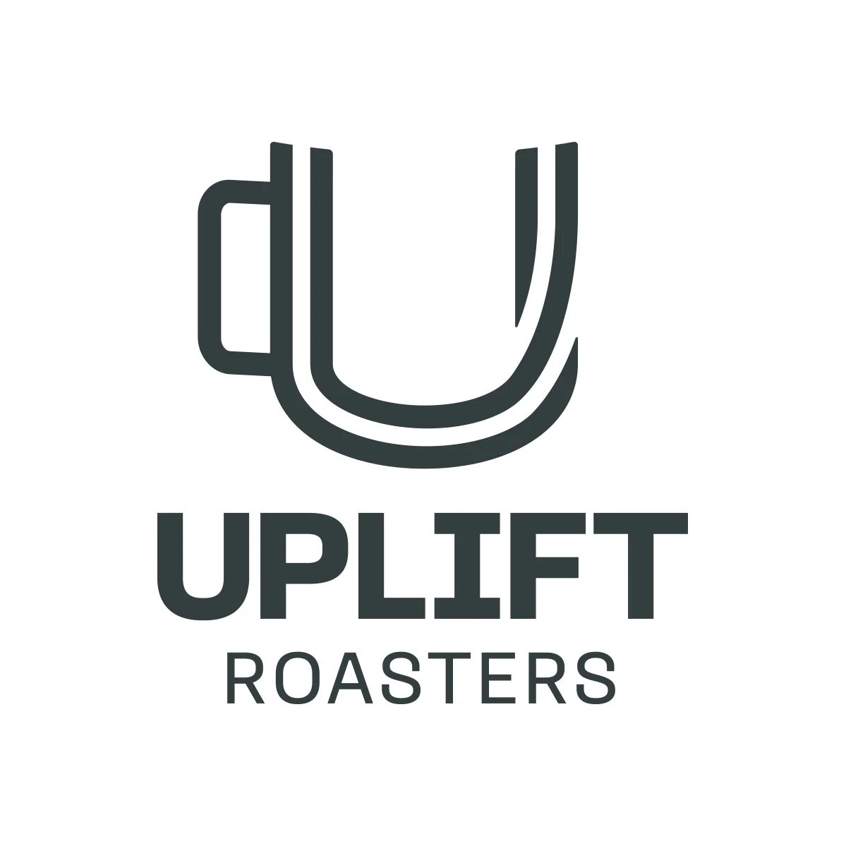 Logo of Uplift Roasters featuring a coffee cup design