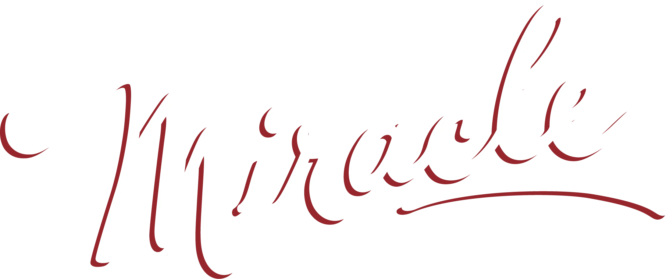 Miracle logo in elegant script font