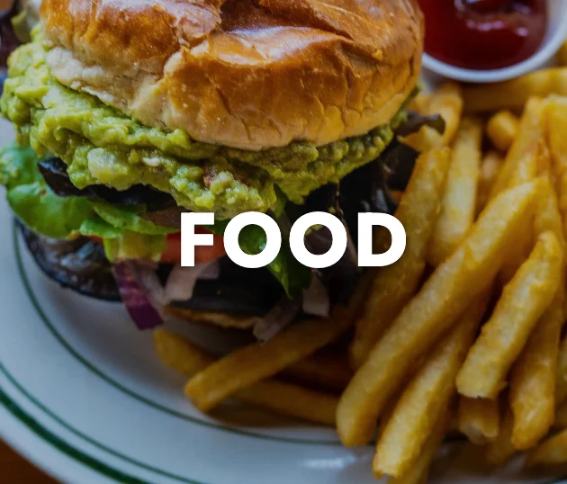 Classic American cheeseburger with fries and ketchup