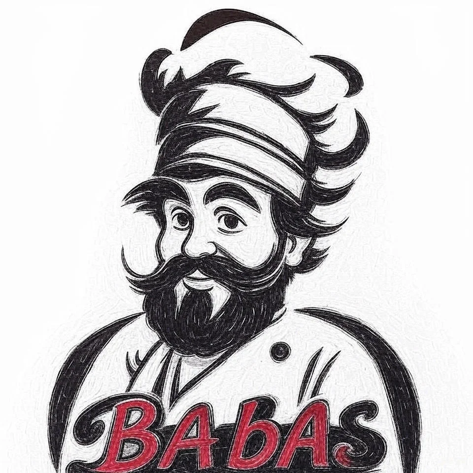 Cartoon chef character with a mustache and chef hat