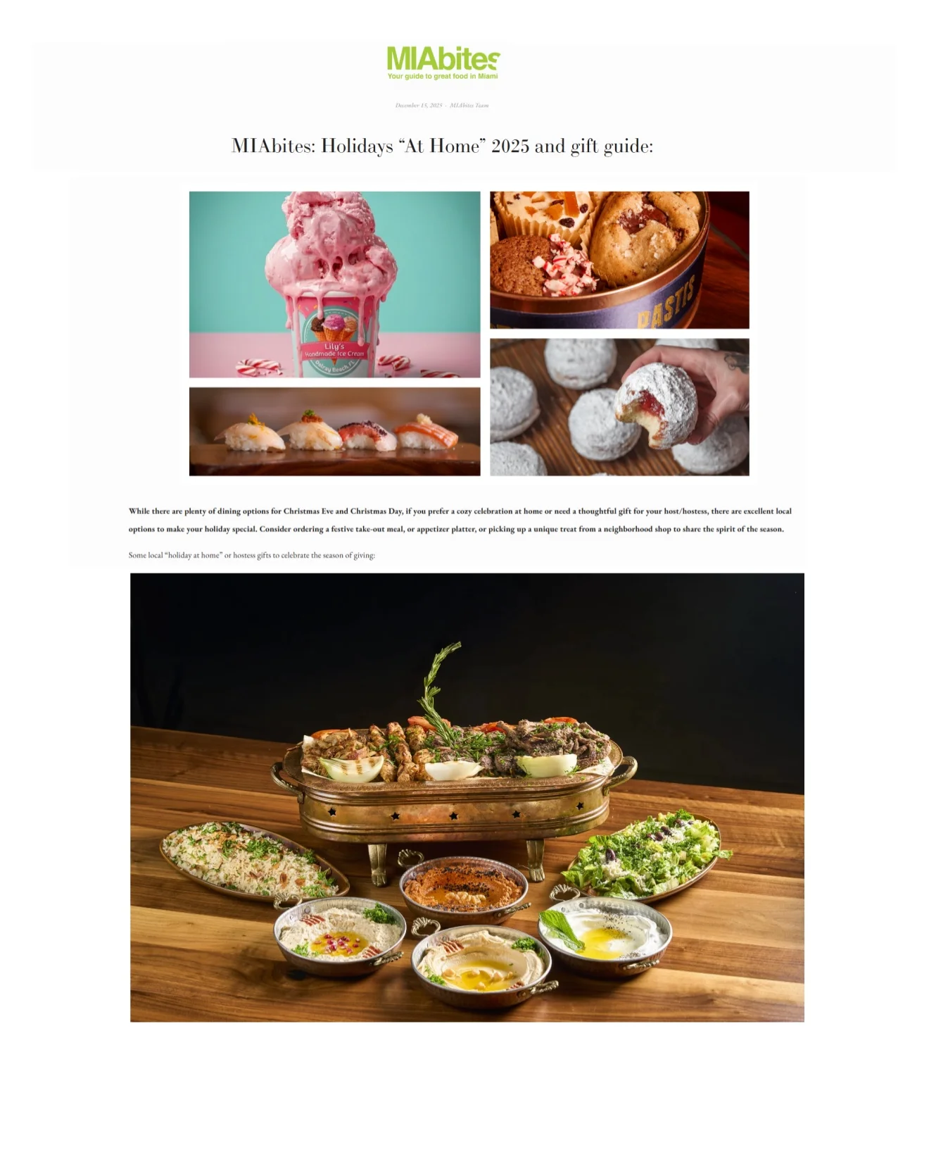 Middle Eastern mezze platter with grilled meats and dips