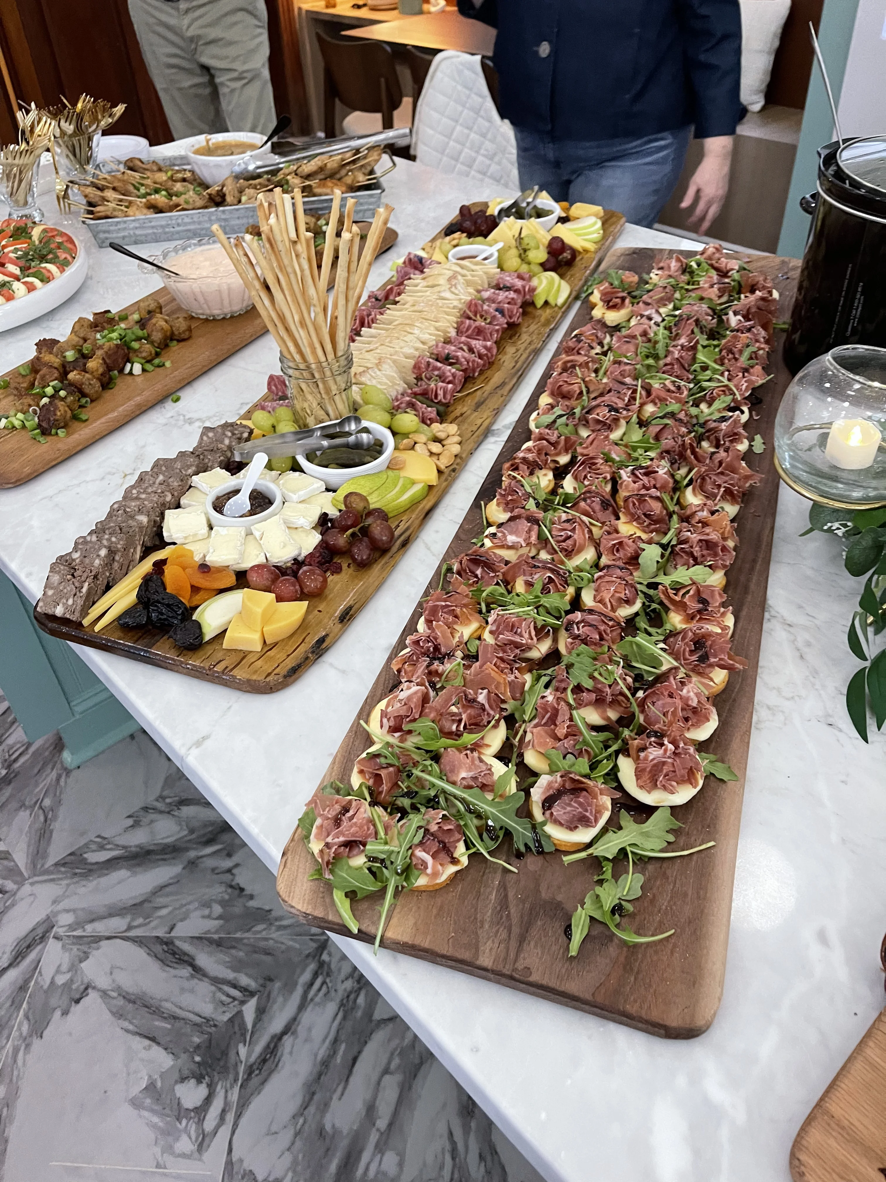 Italian antipasto platter with cured meats and cheeses