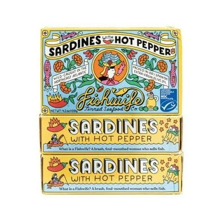 Fishwife, Hot Pepper Sardines, 4.2 Oz (Case of 12)
