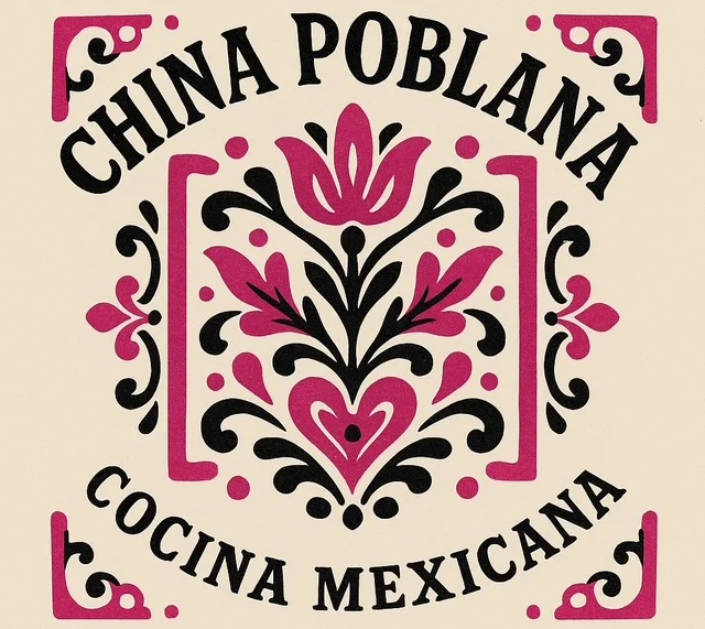 Colorful logo for China Poblana, a Mexican cuisine restaurant