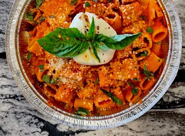 *NEW* Spicy Vodka Burrata Rigatoni