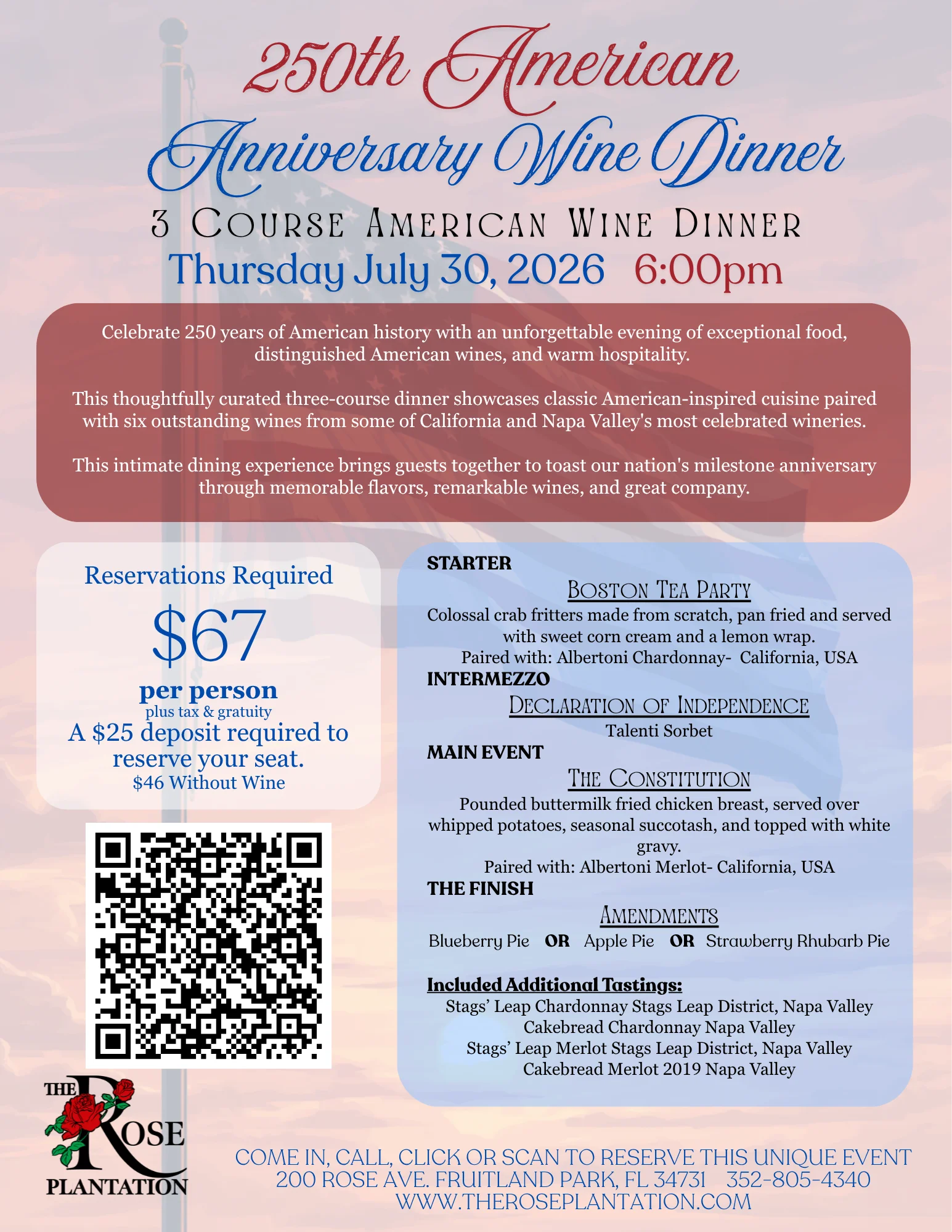 250th American Winde Dinner