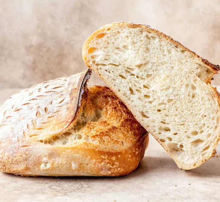 Artisan sourdough bread loaf with a crispy crust