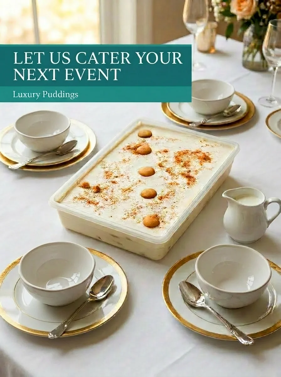 Luxury pudding dessert for event catering