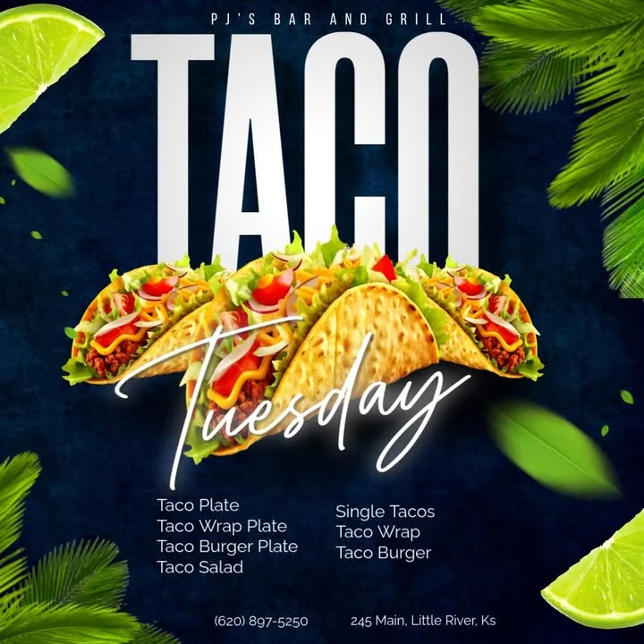 Taco Tuesday specials featuring assorted tacos and plates