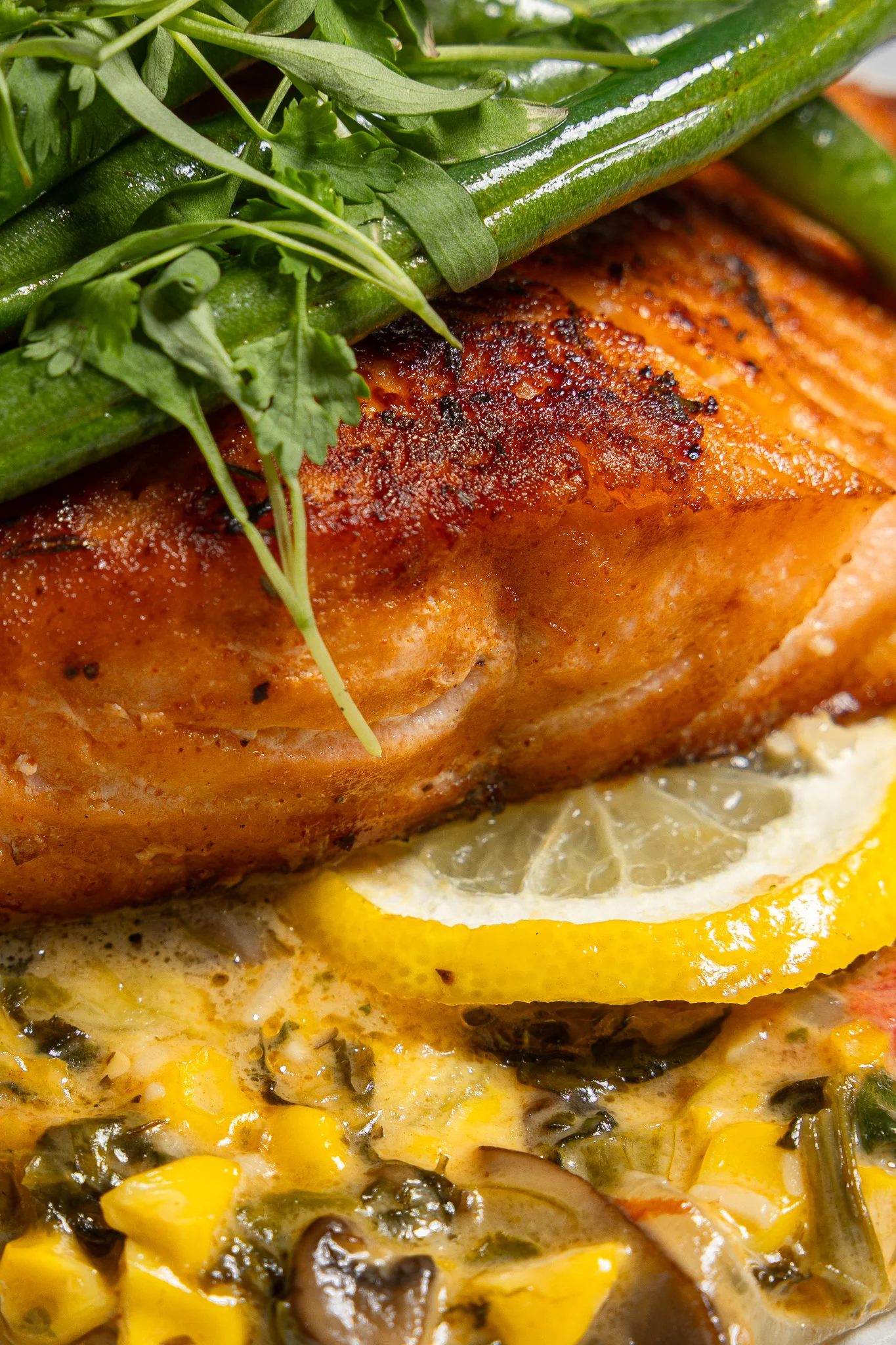 A beautifully plated dish showcasing vibrant colors and fresh ingredients.
