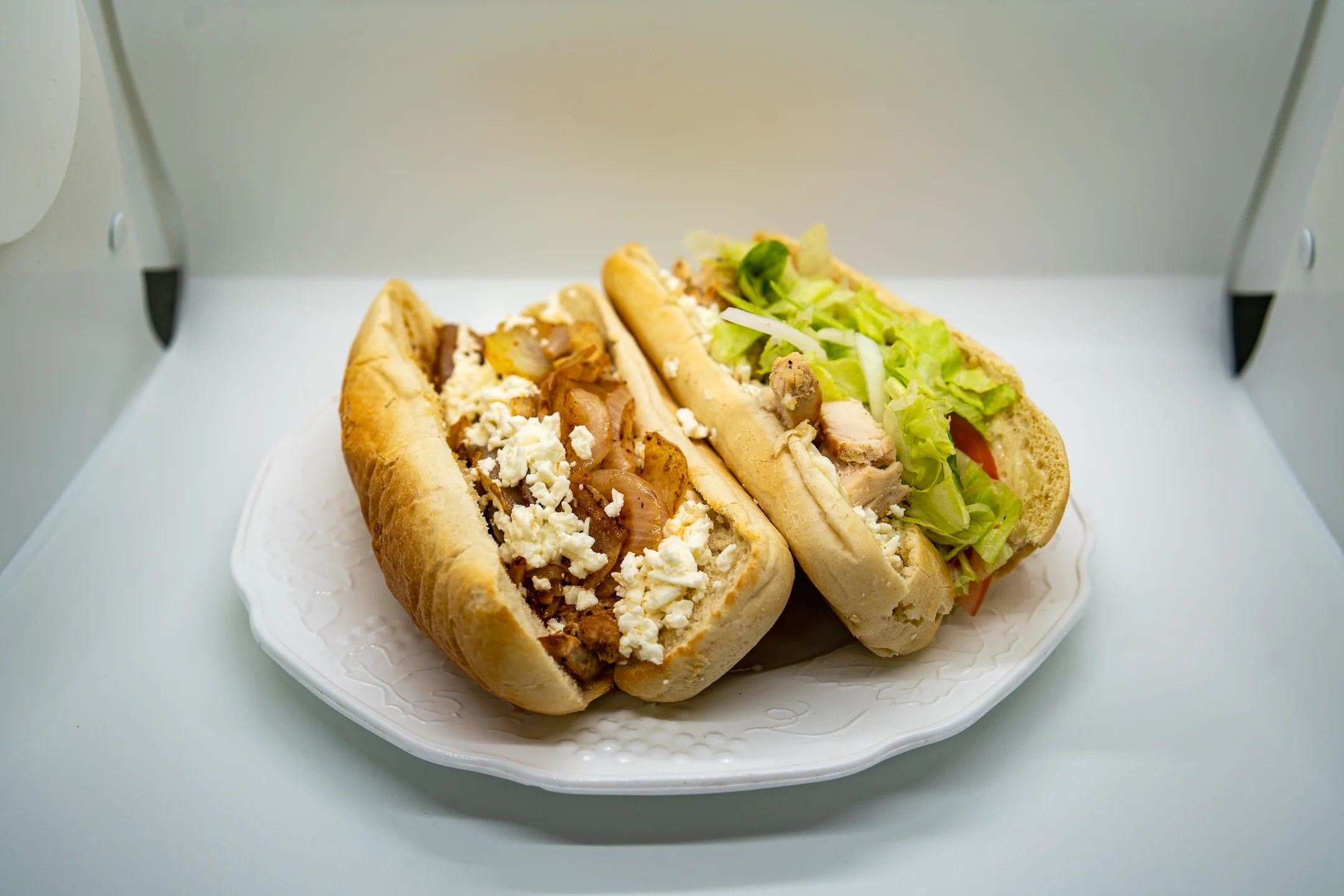 Delicious Colombian arepas with chicken and cheese