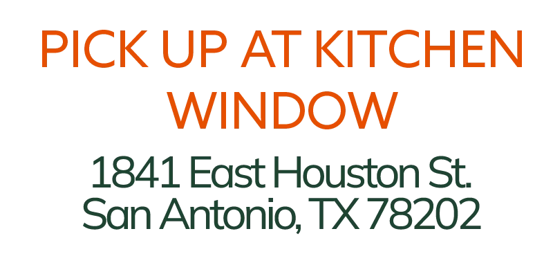 Restaurant pickup sign with rooster logo in San Antonio
