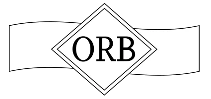 Stylized logo design for ORB restaurant
