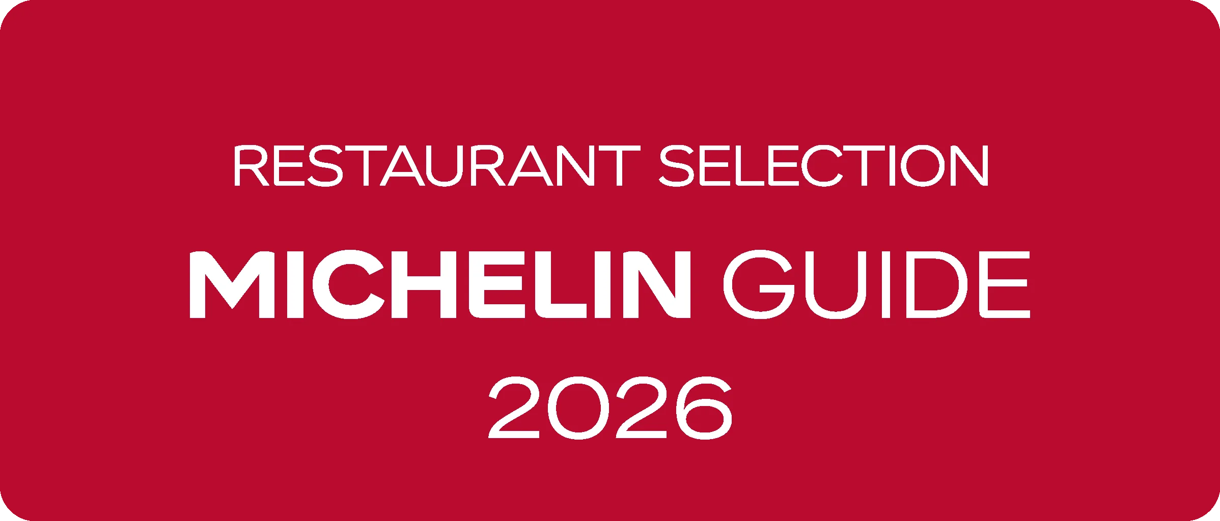 Restaurant Selection - 2026 Michelin Guide