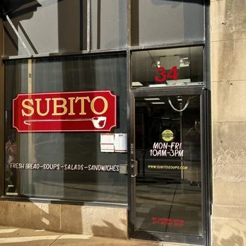 The entrance to the store at 34 N Delaware Street. Big westerly facing windows offer plenty of sunshine in the store during the morning hours.