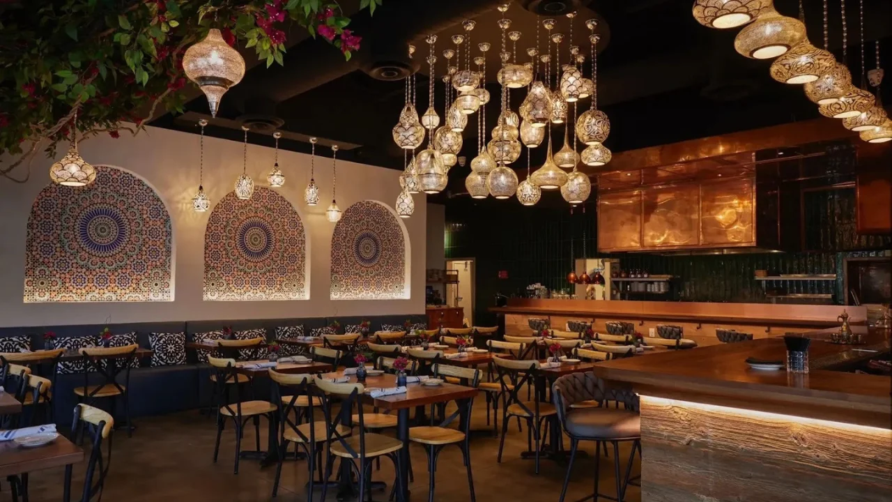 A cozy interior space at Sufrat Grill.