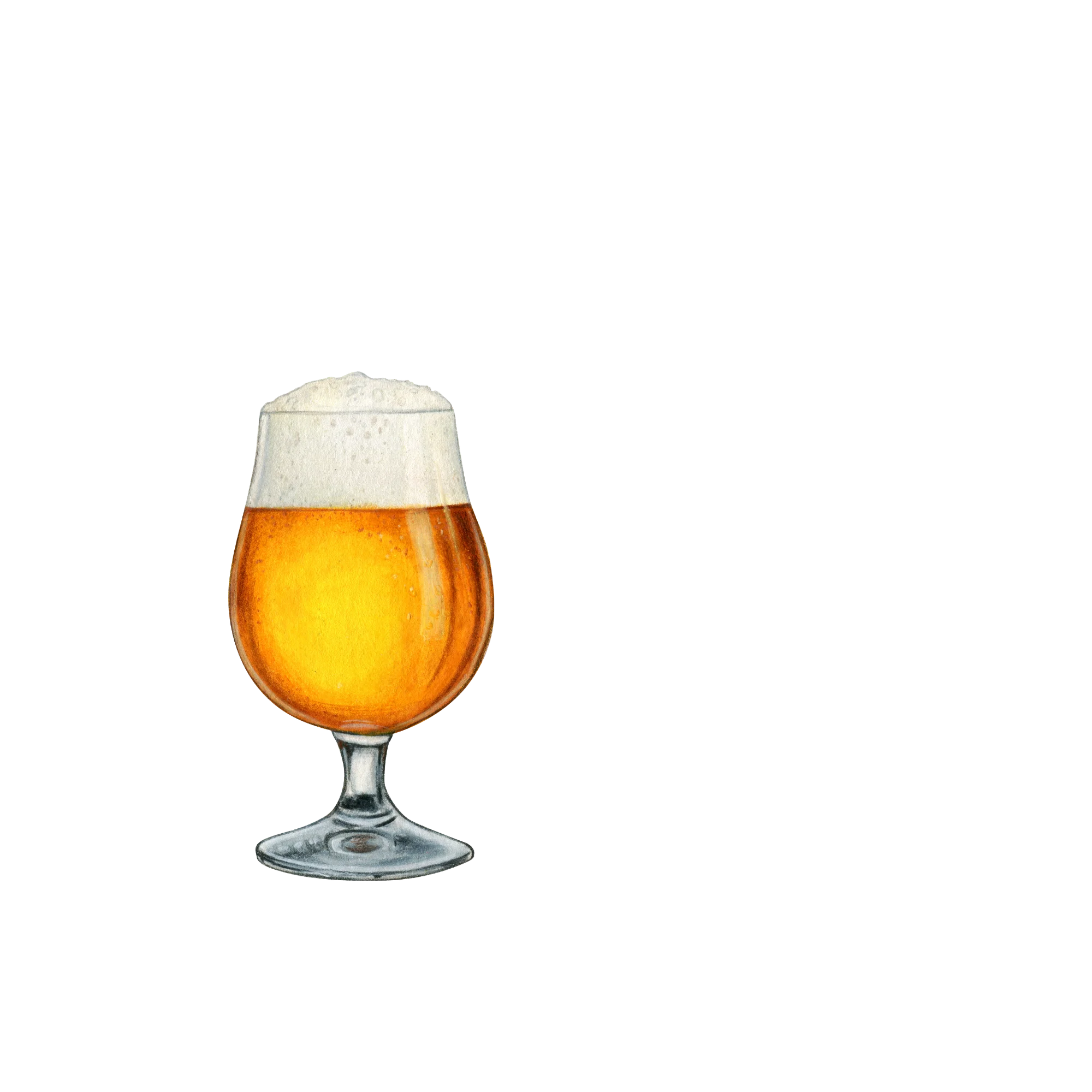 Glass of beer illustration