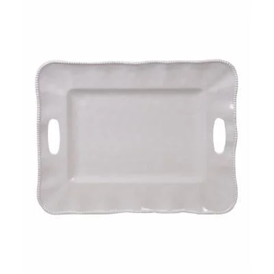 Cream Perlette Serving Tray