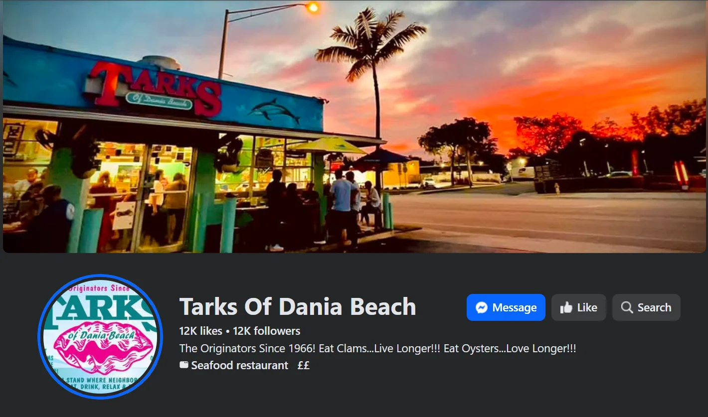 Image of Tarks of Dania Facebook page