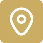 Simple globe icon on a gold background