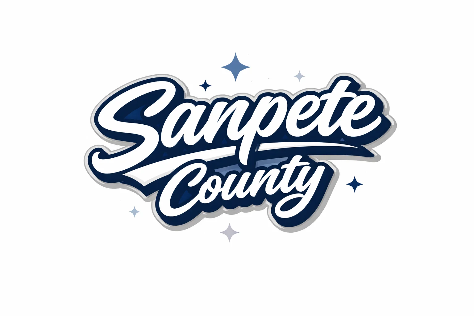 Sanpete County logo with modern design and stars