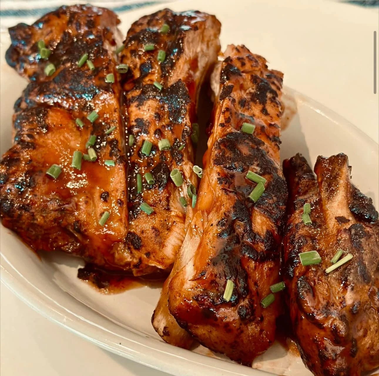 Grilled Jamaican jerk chicken with herbs
