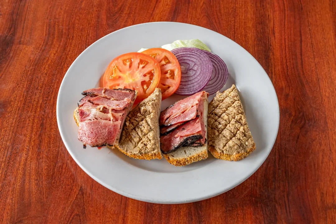 Pastrami & Chopped Liver Open Face