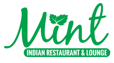 Logo of Mint Indian Restaurant & Lounge featuring green lettering