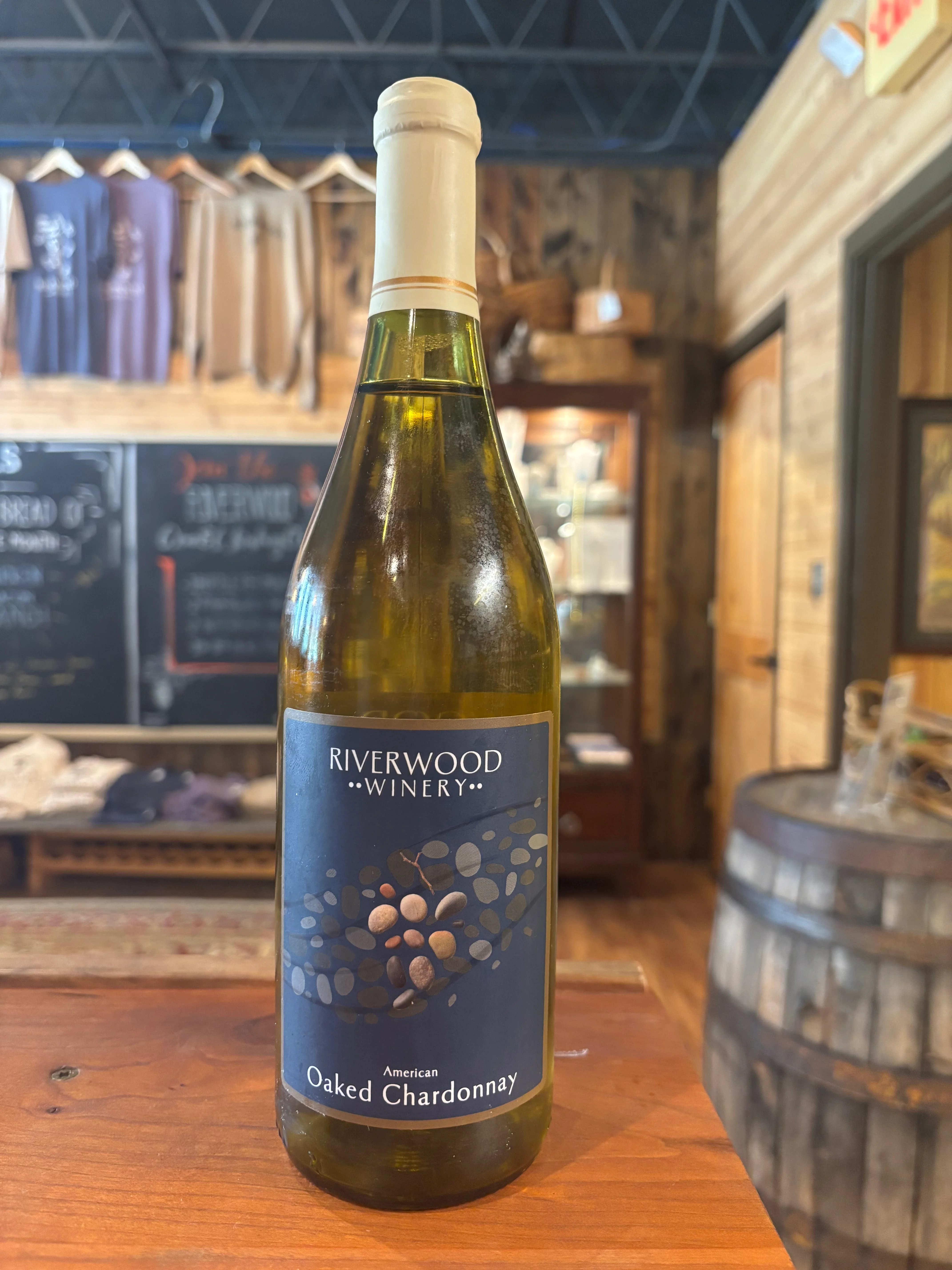 Bottle of Riverwood Winery Oaked Chardonnay