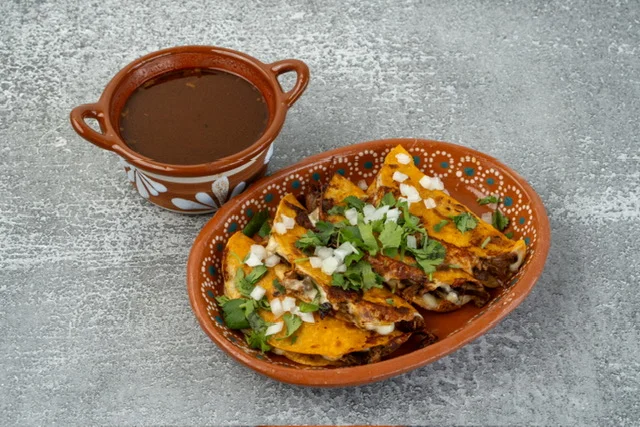 Delicious Mexican enchiladas served with rich broth