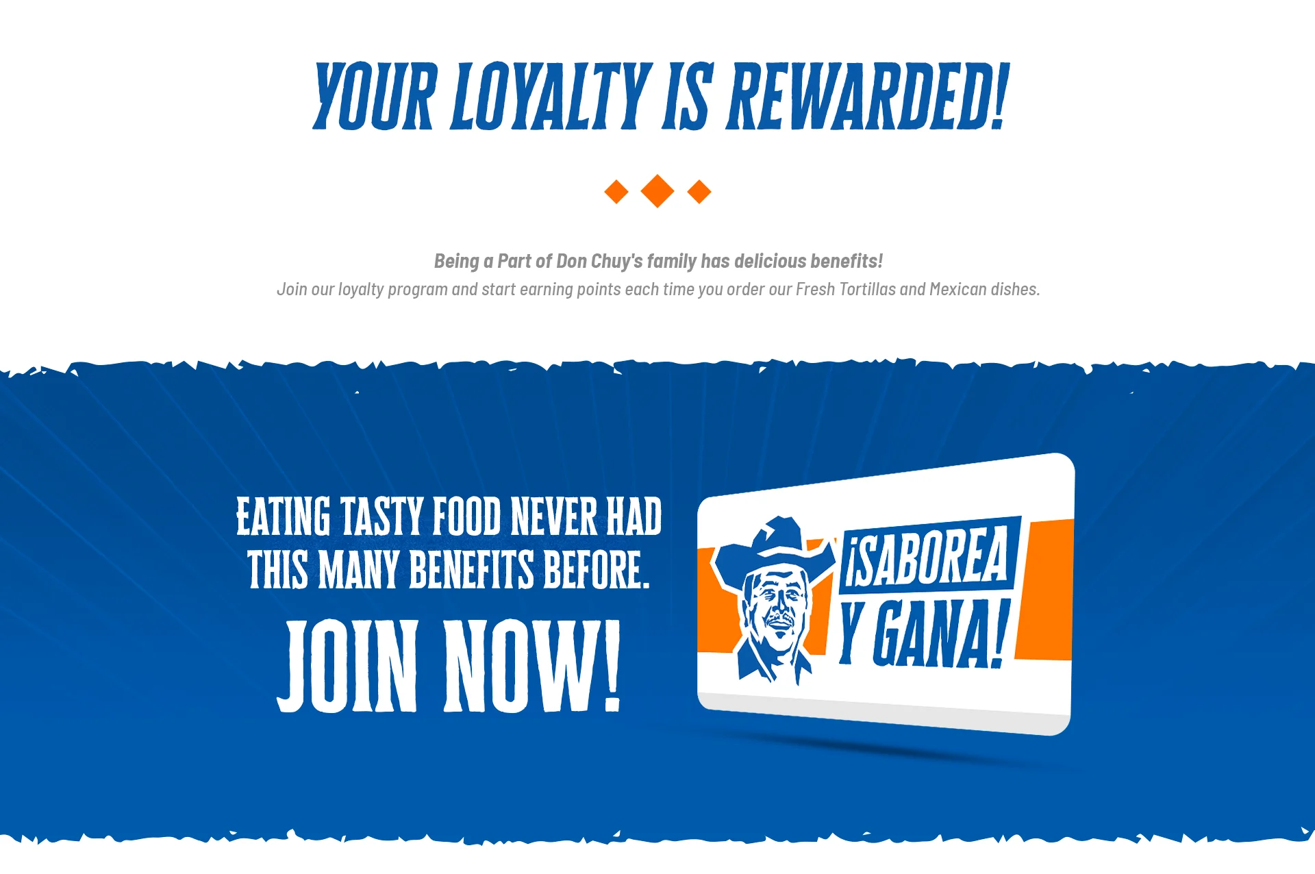 Loyalty program promotion for Mexican restaurant
