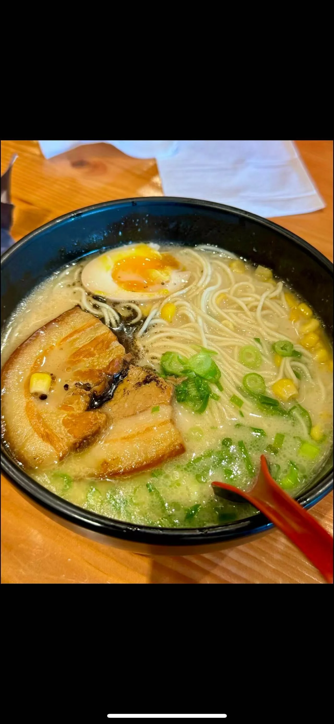 Japanese tonkotsu ramen with chashu pork and soft-boiled egg