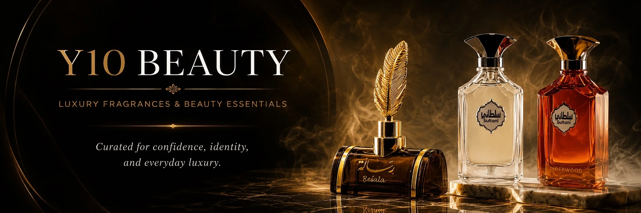 Y10 Beauty luxury fragrances and beauty essentials display