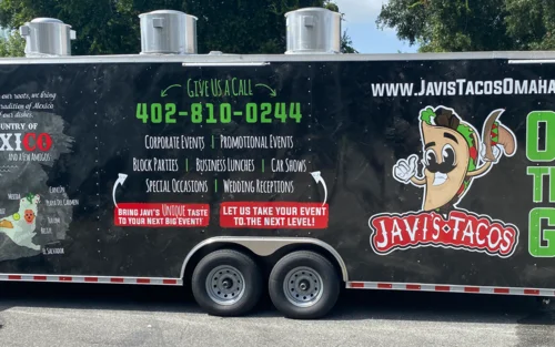 Food truck offering unique taco catering services