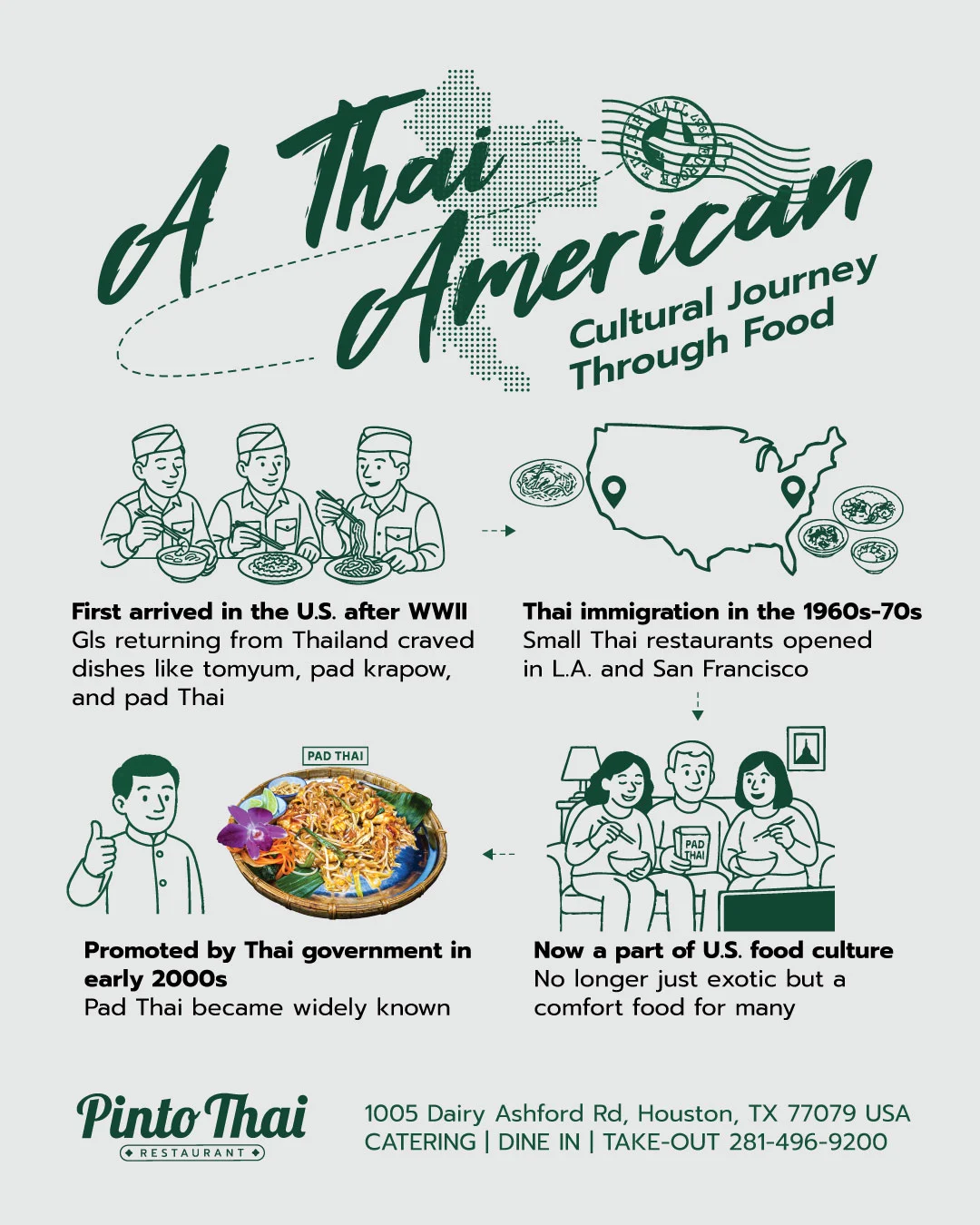 Cultural journey through Thai American cuisine at Pinto Thai restaurant