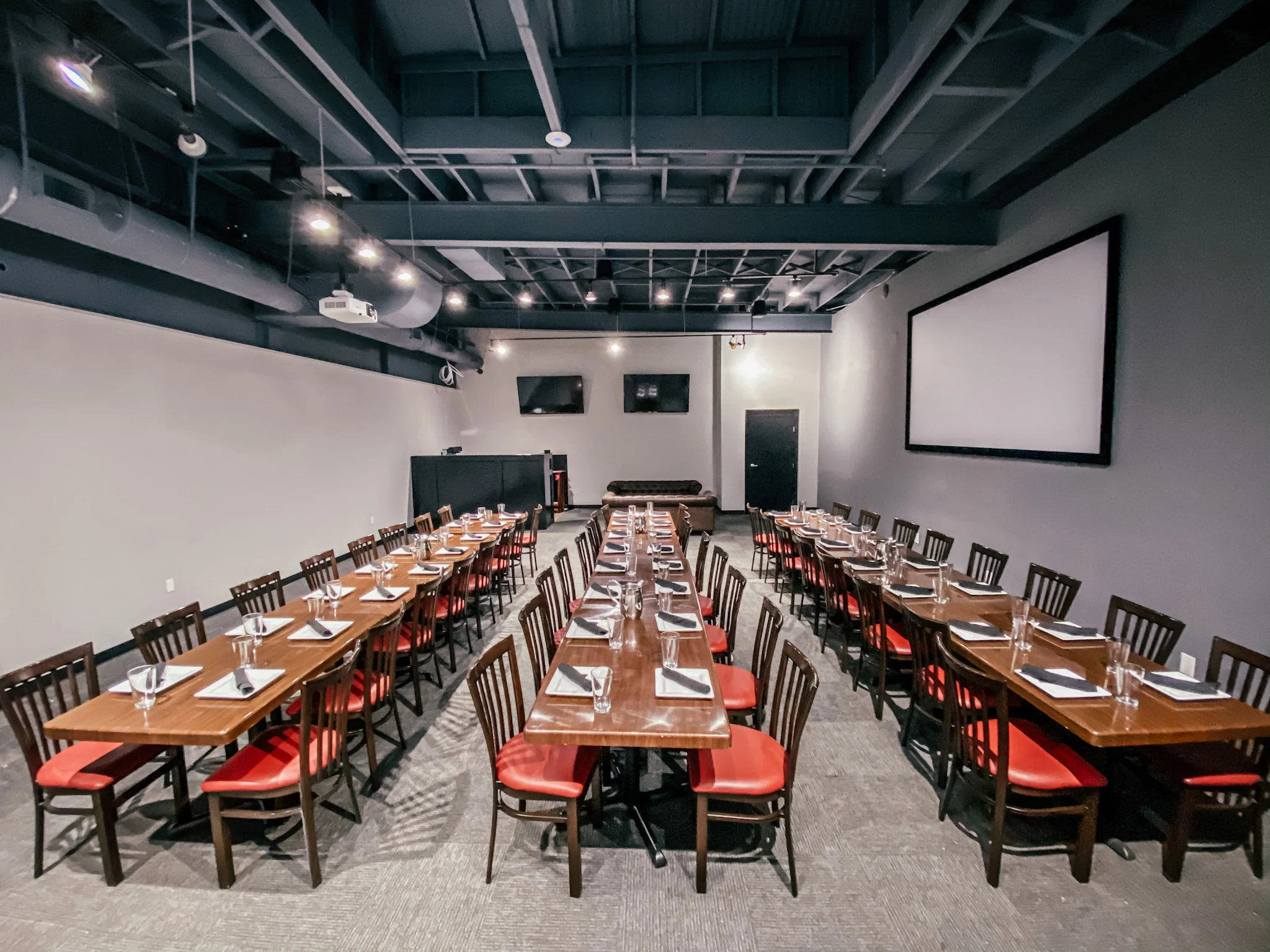 Private event space at Parlour Pizza in Downtown Louisville, KY